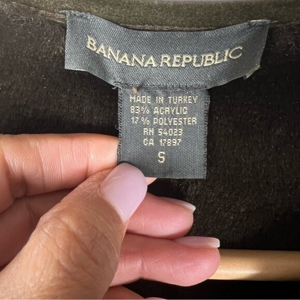 Banana Republic dark brown faux fur vest Size Small Vintage - Picture 5 of 7